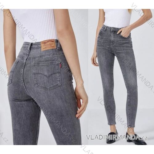 Kalhoty jeans dlouhé dámské (S/M ONE SIZE) ITALSKÁ MÓDA IMHMS24405