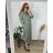 Casual Dress Cotton 3/4 Sleeve Women's Plus Size (42-50) POLISH FASHION PMF24CAPA