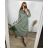 Casual Dress Cotton 3/4 Sleeve Women's Plus Size (42-50) POLISH FASHION PMF24CAPA