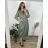 Casual Dress Cotton 3/4 Sleeve Women's Plus Size (42-50) POLISH FASHION PMF24CAPA