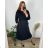 Casual Dress Cotton 3/4 Sleeve Women's Plus Size (42-50) POLISH FASHION PMF24CAPA