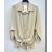 Women's Oversize Long Sleeve Shirt (S/M ONE SIZE) ITALIAN FASHION IMPSH2424663