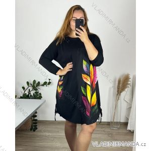 Šaty volnočasové 3/4 dlouhý rukáv dámské (S/M ONE SIZE) ITALSKÁ MÓDA IM424602