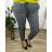 Women's Plus Size Stretch Pants (54/56/58 ONE SIZE) ITALIAN FASHION IM424101  grey