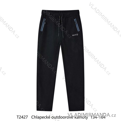 Long outdoor youth trousers for boys (134-164) WOLF T2427