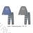Boys' long pajamas (140-170) WOLF S2356