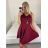 Women's short sleeve dress (uni s / L) ITALIAN FASHION IM320102 -   red -   S / M