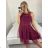 Women's strapless lace party dress (S/M ONE SIZE) ITALIAN FASHION IMC23349/DR old pink S/M