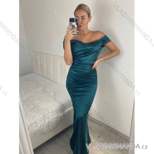 Šaty dlouhé společenské carmen dámské (S/M/L ONE SIZE) ITALSKÁ MÓDA IM324302