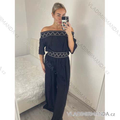 souprava letní tunika kalhoty dámská (S/M ONE SIZE) ITALSKÁ MÓDA IMM24M35293m15065