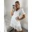 Women's Summer Boho Lace Short Sleeve Dress (S/M ONE SIZE) ITALIAN FASHION IMPEM2323084