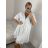 Women's Summer Boho Lace 3/4 Long Sleeve Dress (S/M ONE SIZE) ITALIAN FASHION IMPEM2323076