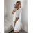 Women's Summer Boho Lace 3/4 Long Sleeve Dress (S/M ONE SIZE) ITALIAN FASHION IMPEM2323076