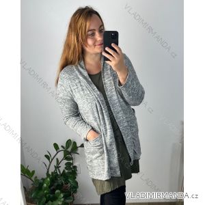 Cardigan slabý dlouhý rukáv dámský nadrozměr (50/52 ONE SIZE) ITALSKÁ MÓDA IMD24VENTURA