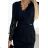 170-13 Lace dress with neckline - black