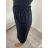 Women's Long Summer Pants with Belt (S/M ONE SIZE) ITALIAN FASHION IMD24080 -   black -   S / M