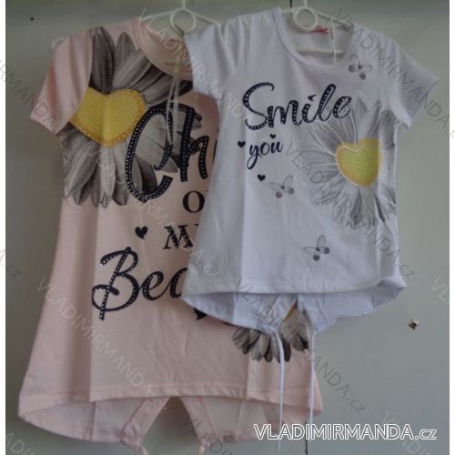 T-shirt short sleeve for children and adolescent girls (116-146) GLASS BEAR P-7001
