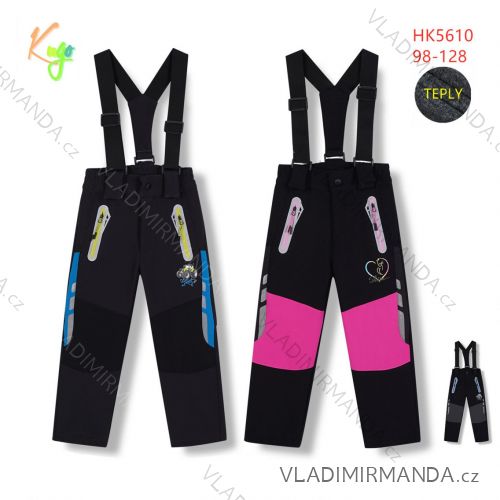 Softshell pants insulated with fleece children's girls and boys (98-128) KUGO HK5058