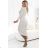 561-1 Jumper knit dress with gold buttons - beige