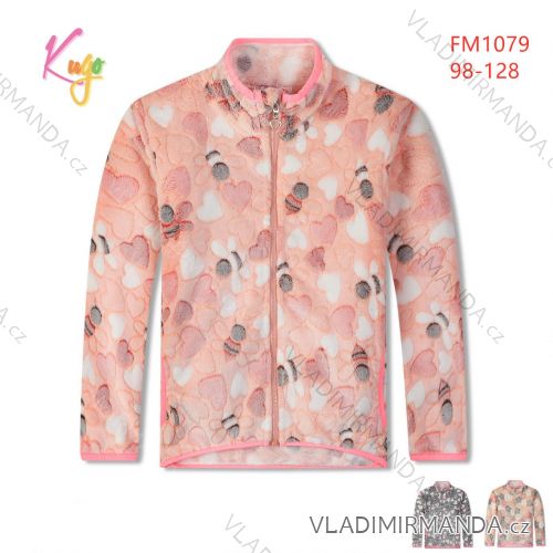 Zip-up sweatshirt for children's girls (98-128) KUGO WM0869