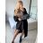 Women's Long Sleeve Knitted Cardigan (S/M ONE SIZE) ITALIAN FASHION IMPLI249061 -   black -   S / M