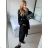 Women's Long Sleeve Knitted Cardigan (S/M ONE SIZE) ITALIAN FASHION IMPLI249061 -   black -   S / M