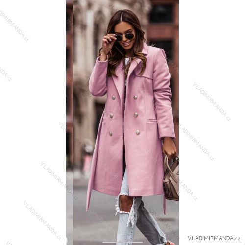 Women's Plus Size Warm Button Up Long Sleeve Coat (40/42/44 ONE SIZE) ITALIAN FASHION IMD24384