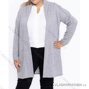 Cardigan teplý dlouhý rukáv dámský nadrozměr (48/50/52 ONE SIZE) ITALSKÁ MÓDA IMD24388