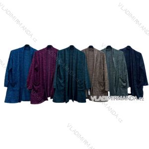 Cardigan teplý dlouhý rukáv dámský nadrozměr (48/50/52 ONE SIZE) ITALSKÁ MÓDA IMD24389