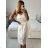 Women's Summer Boho Lace Strapless Dress (S/M ONE SIZE) ITALIAN FASHION IMPEM231128 S / M white