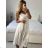 Women's Summer Boho Lace Strapless Dress (S/M ONE SIZE) ITALIAN FASHION IMPEM231128 S / M white