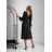 Women's Long Elegant Dress with Wide Straps (SL) FRENCH FASHION FMPEL23VELVET black 34