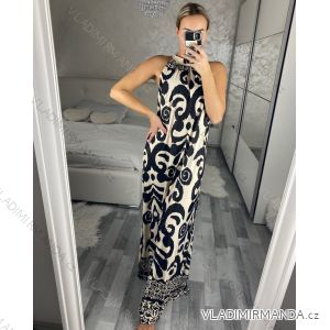 Women's summer icecool sleeveless long dress (S/M/L ONE SIZE) ITALIAN FASHION IMM24M2942