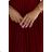 311-15 LILA Pleated dress with short sleeves - color burgundy