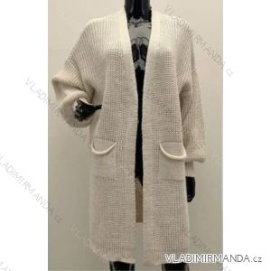 Cardigan pletený dlouhý rukáv dámský (S/M/L ONE SIZE) ITALSKÁ MÓDA IMM24M8600