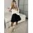 Women's Elegant Belt Long Sleeve Dress (S/M ONE SIZE) ITALIAN FASHION IMM23UN6139 -   black -   S/M/L