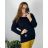 Tričko tunika dlouhý rukáv dámská nadrozměr (XL/2XL ONE SIZE) ITALSKá MóDA IM721305 52/54 green khaki