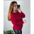 Shirt extended 3/4 long sleeve women's (L/XL/2XL ONE SIZE) ITALIAN FASHION IM423025 48/50 wine