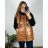 Women's zip-up vest (S-2XL) POLISH FASHION PMWC23C208175 L Brown