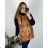 Women's zip-up vest (S-2XL) POLISH FASHION PMWC23C208175 L Brown