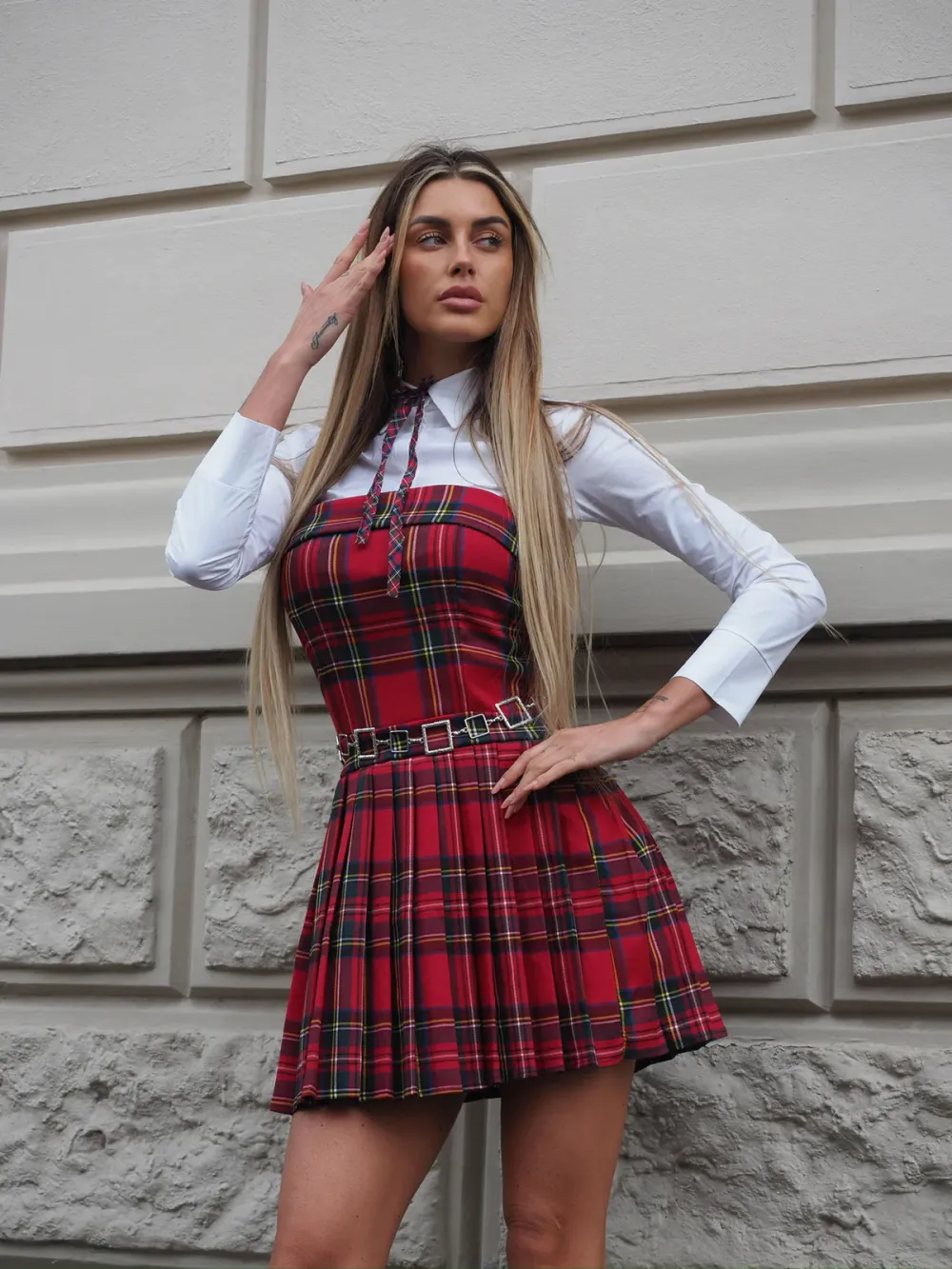 Šaty carmen krátké vánoční bez rukávu dámské (S/M/L ONE SIZE) ITALSKÁ MÓDA IMPBB242N56725