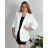 Set elegant jacket long sleeve and pants women (S / M ONE SIZE) ITALIAN FASHION IMM211392 50 white