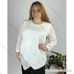 Tunika elegantní dlouhý rukáv dámská nadrozměr (XL-5XL ONE SIZE) POLSKÁ MÓDA PMFF241447