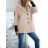 Women's Short Knitted Long Sleeve Dress (S/M ONE SIZE) ITALIAN FASHION IM424325