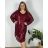 Tunic / blouse long sleeve women's oversized (3XL / 4XL ONE SIZE) ITALIAN FASHION IMWQ2191650 56/58 wine