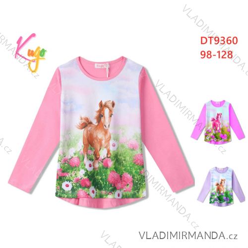 T-shirt with long sleeves children's girls girls (98-128) KUGO ML7227