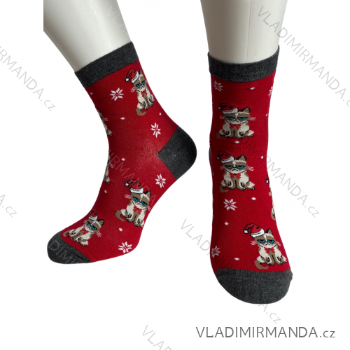 Men's socks thin (35-37, 38-40) POLISH MODA DPP23KOCKA  red