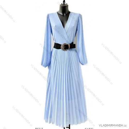 Women's Long Sleeve Summer Dress (S/M ONE SIZE) ITALIAN FASHION IMPES238990 blue azure S/M/L