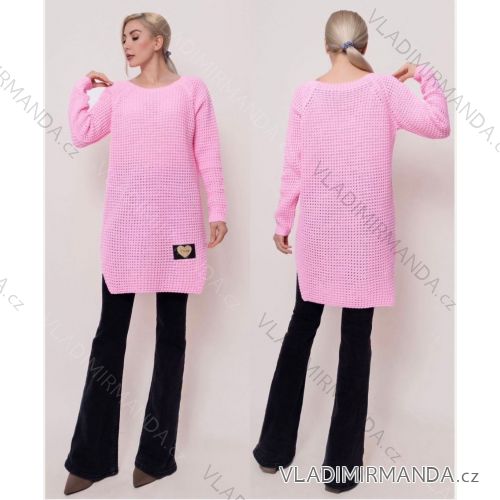 Women's Plus Size Knitted Long Sleeve Sweater (44/46/48 ONE SIZE) ITALIAN FASHION IM424782