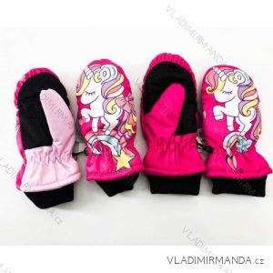 Rukavice lyžařské paláčky unicorn dětská dívčí (3-6let) SETINO UNICORN-A-GLOVES-255